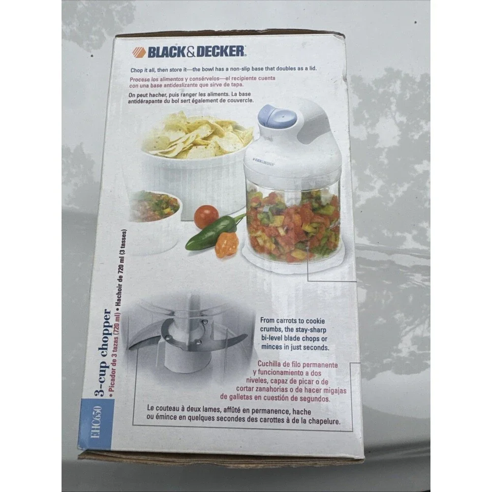 New Black & Decker Ergo 3 Cup Deluxe Chopper  Model #EHC650